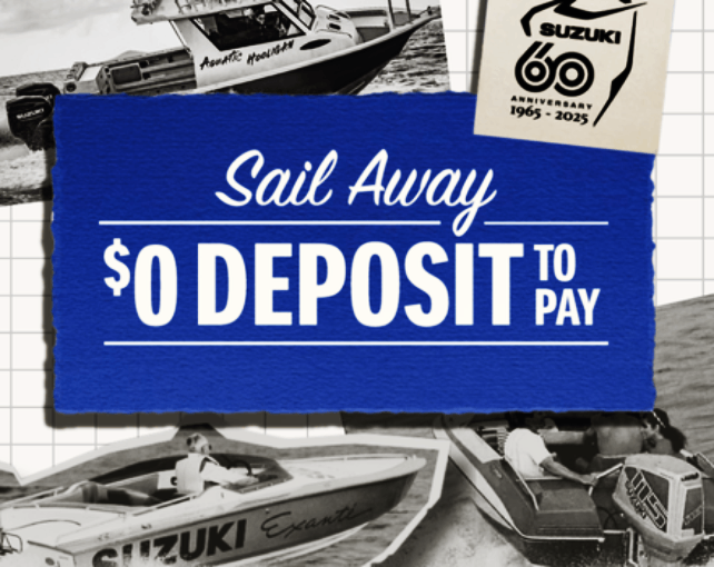 suzuki finance sail away promo banner
