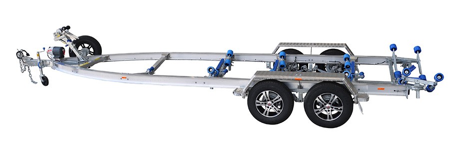 STACER TANDEM TRAILER FOR YELLOWFIN 6-7M BOAT - 2600KG ATM ROLLER BRAKED